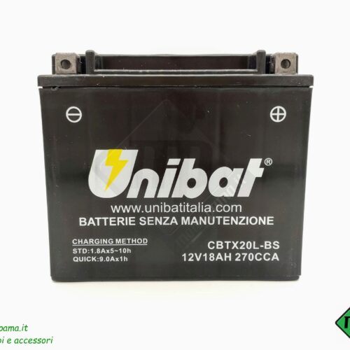 Batteria Unibat CBTX20L-BS 12V18AH per quad Can-am, Tgb