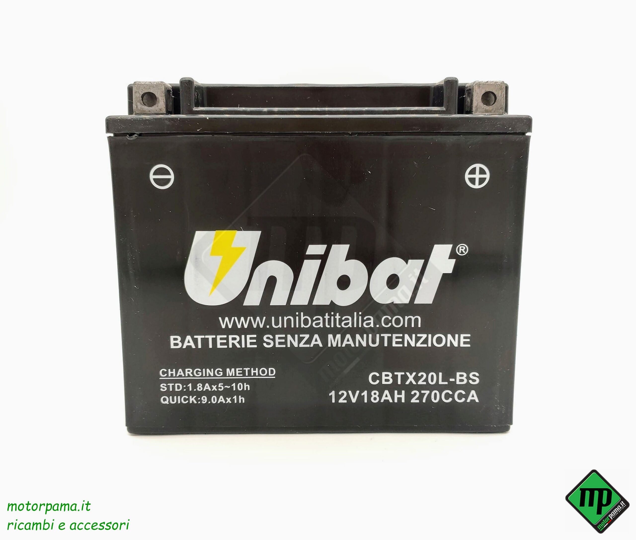Batteria Unibat CBTX20L-BS 12V18AH per quad Can-am, Tgb