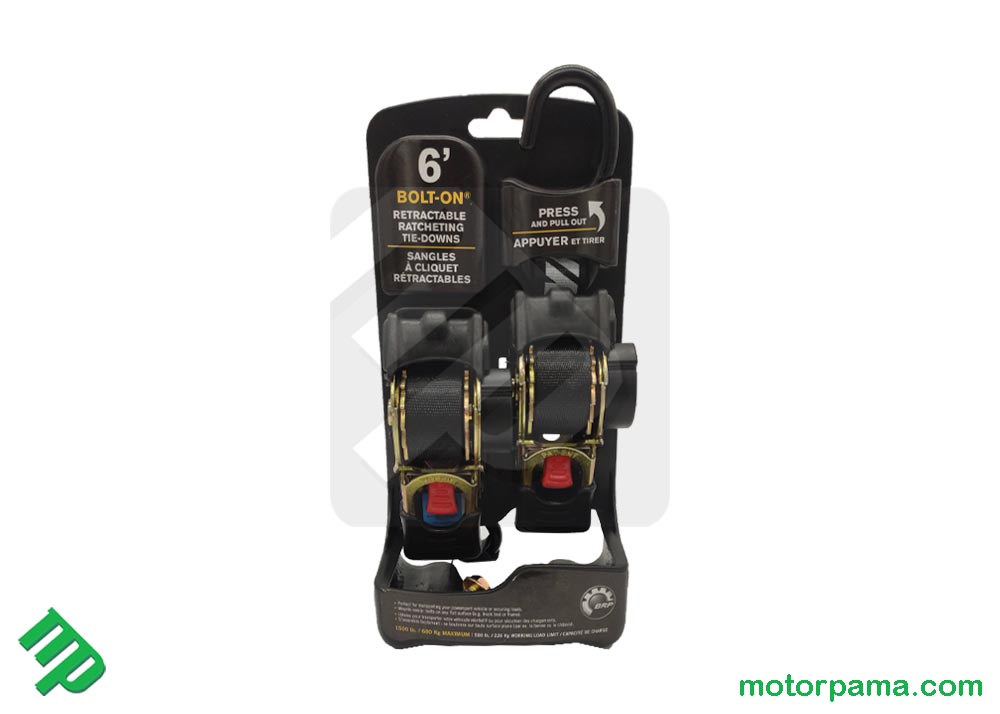 Coppia cinghie di fissaggio avvitabili e retrattili con cricchetto - immagine 2