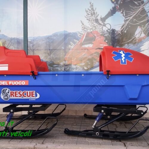 Equinox - RESCUE BOGGAN SCI Barella da soccorso a traino universale per motoslitta e quad cingolati allestimento speciale da soccorso