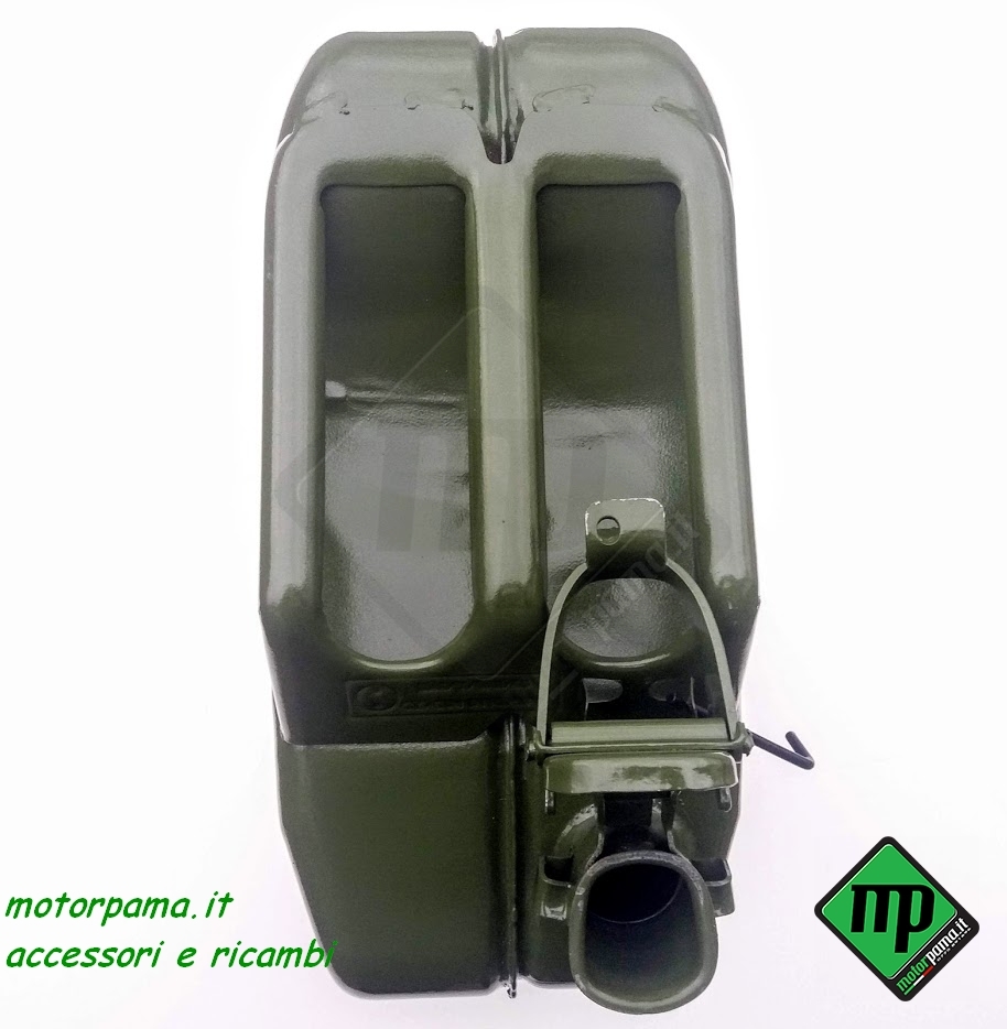 Tanica benzina / diesel in metallo verde per trasporto carburante - immagine 3