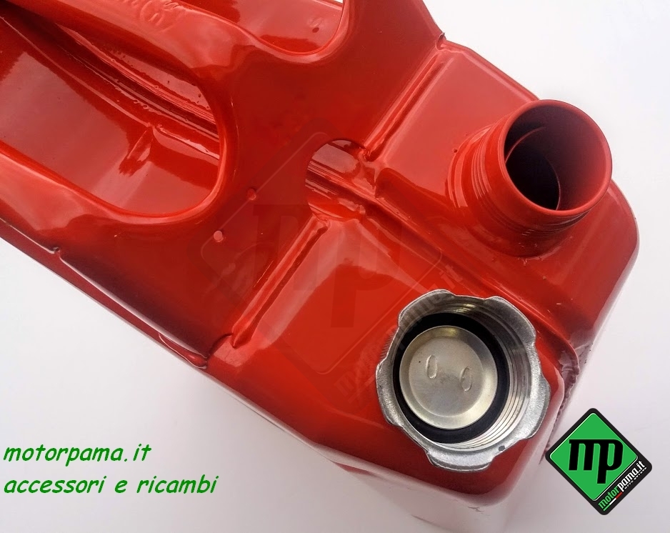 Tanica benzina in metallo rossa per trasporto carburante - immagine 3