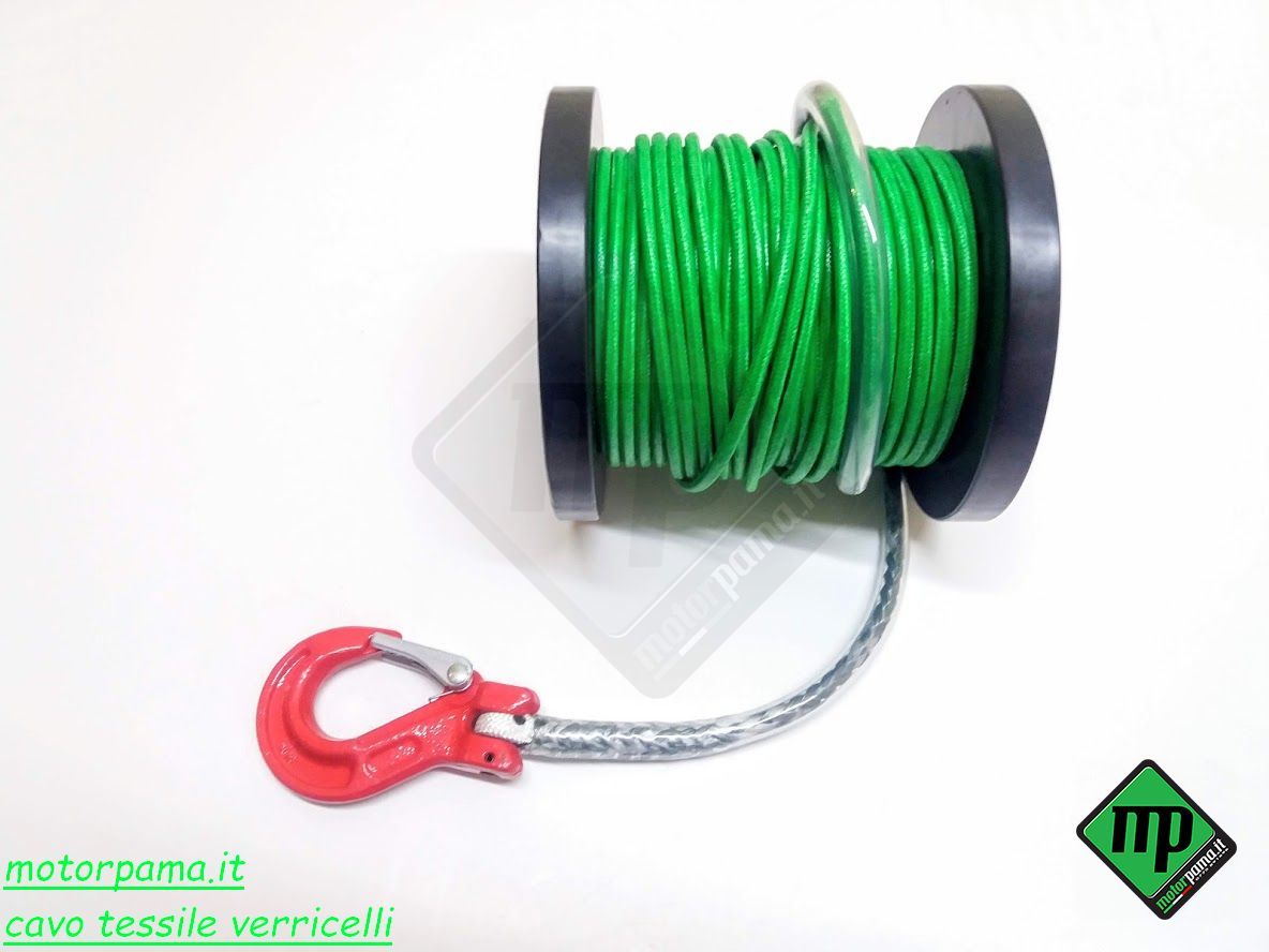 Cavo tessile verde Speciale con gancio 18 metri - immagine 2