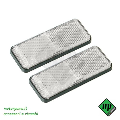 Euro-Norm, catarifrangenti rettangolari - 90x35 mm - Bianco