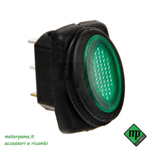 Micro interruttore impermeabile con spia a Led - 12/24V - VERDE