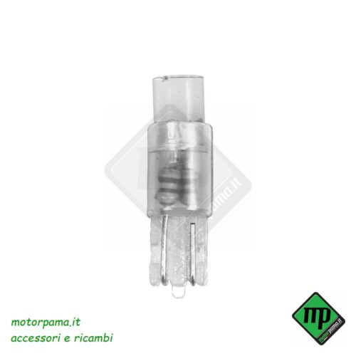 12V Kit Lampade cruscotto 1 Led - (T5) - W2x4,6d - 5 pz - Scatola - Bianco