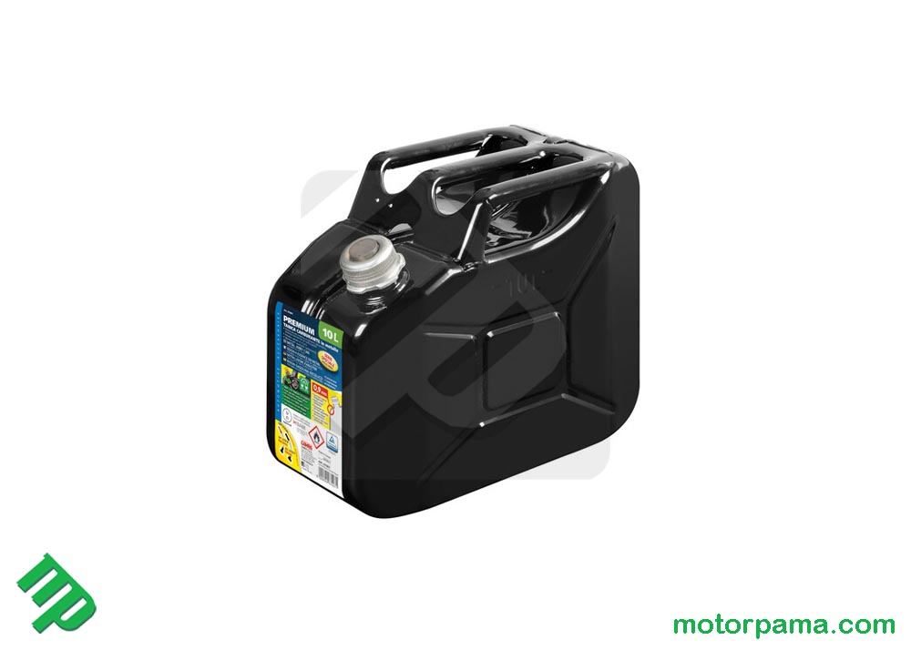 LT 10 - Tanica in metallo nera per trasporto carburante