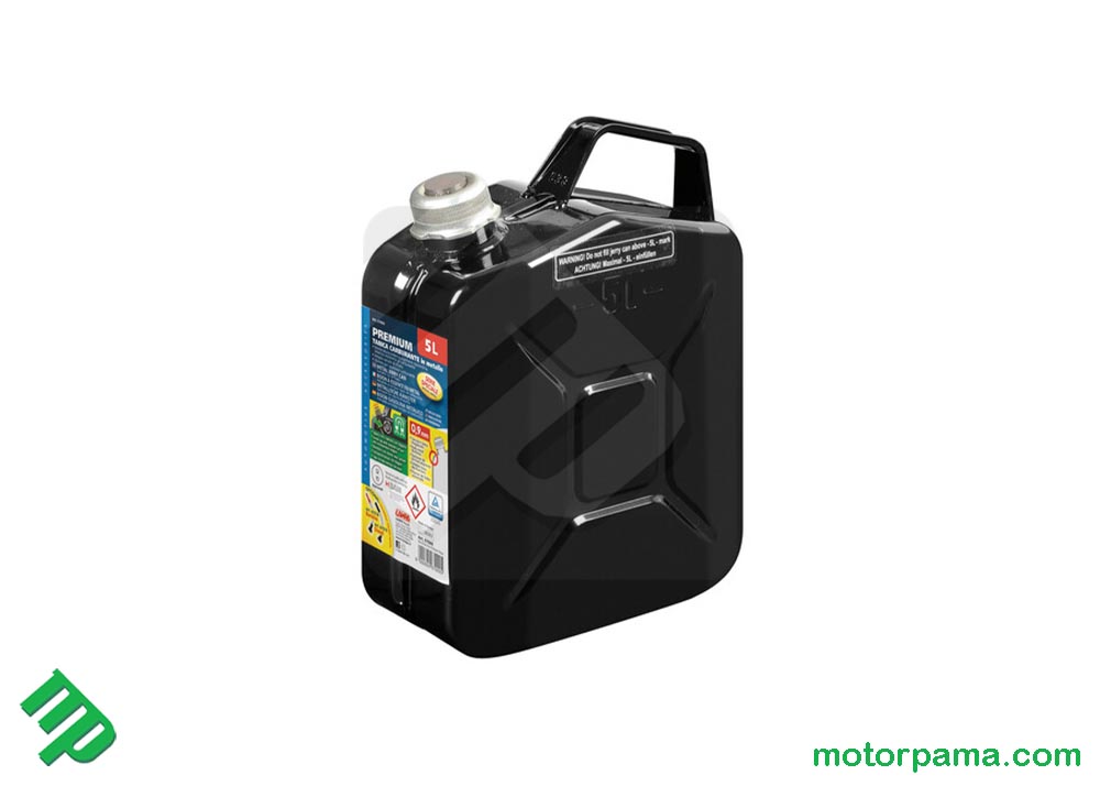 LT 5 - Tanica in metallo nera per trasporto carburante