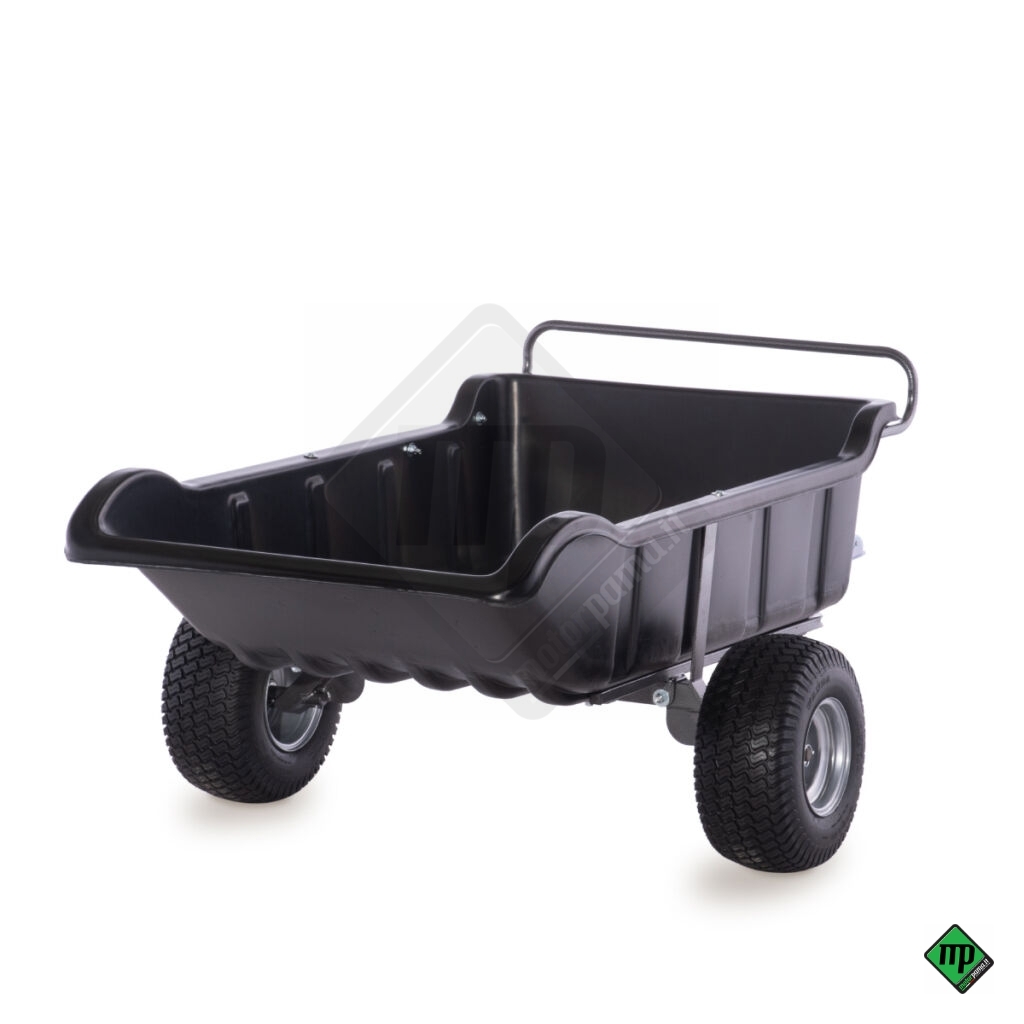 Rimorchio per ATV da giardino 680 Nero, 2 ruote - immagine 3