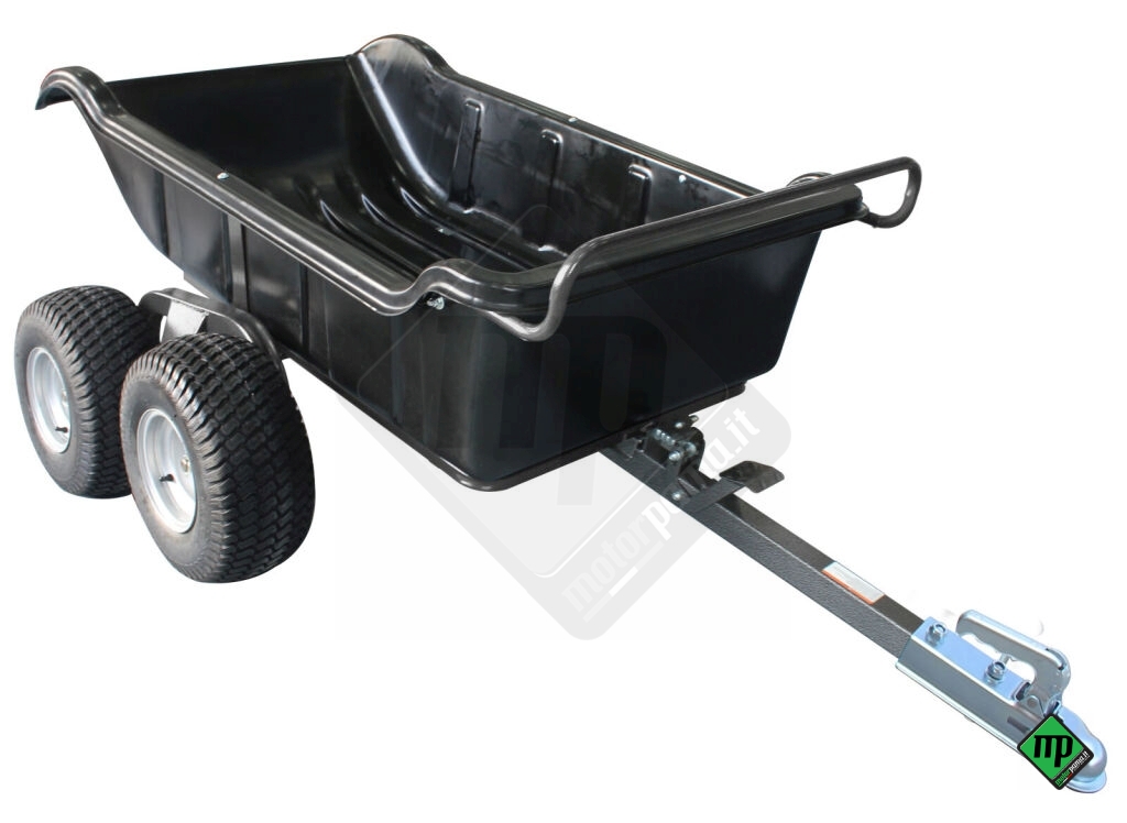 Rimorchio per ATV da giardino 680 Nero, 4 ruote - immagine 2