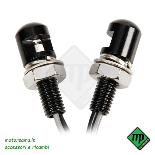 Set 2 viti con Led a luce blu - Nero