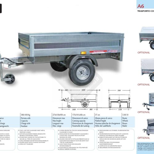 Carrello cresci rimorchi A6