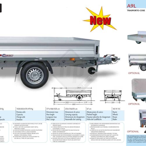 Carrello Cresci rimorchi A9L