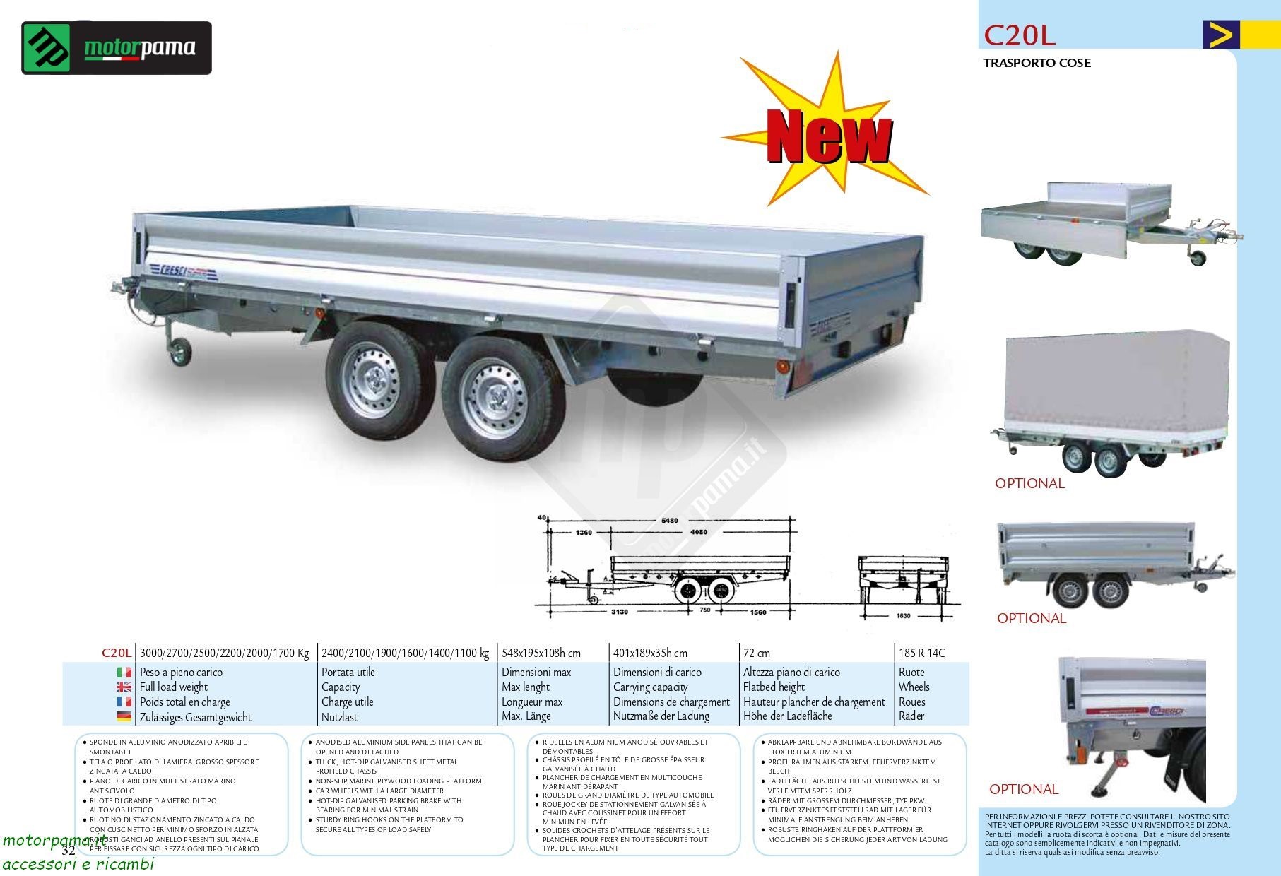 Carrello cresci C20L
