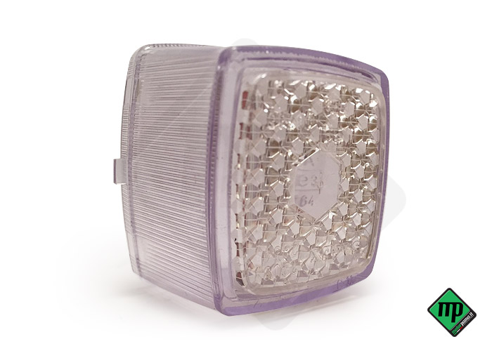 Trasparente per fanalino ingombro anteriore quadro bianco con catadriotto