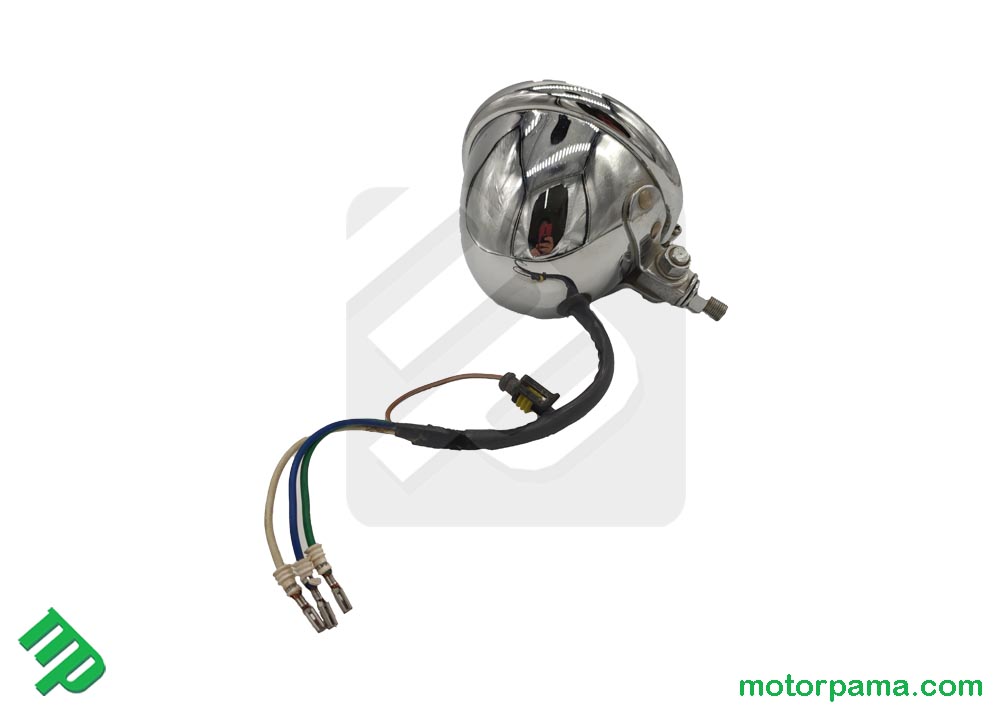 Faro universale rotondo cromato diametro 120mm - immagine 2