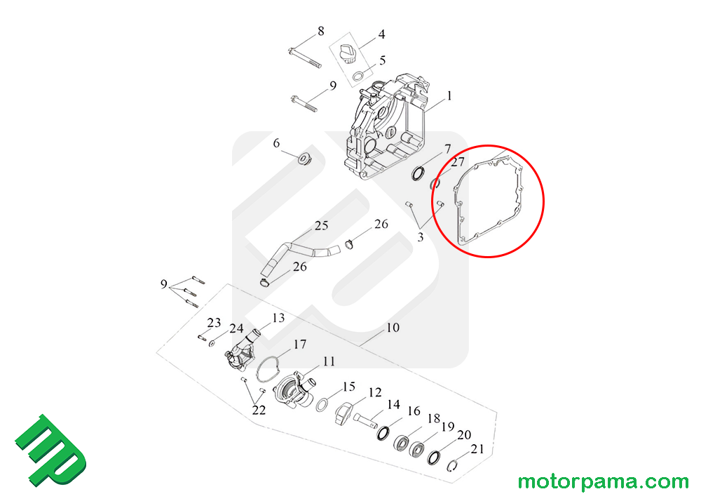 Guarnizione carter lato statore originale quad Access Triton 250 / 300 / 400 - immagine 2