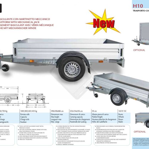 Carrello cresci H10 basculante