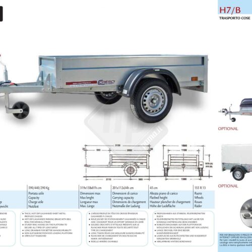 Carrello cresci rimorchi H7B