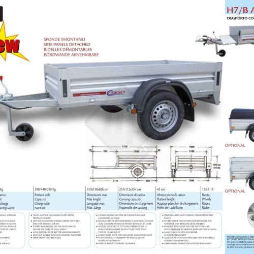 Carrello cresci H7 B alluminio