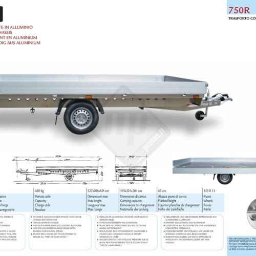 Carrello Cresci rimorchi 750R
