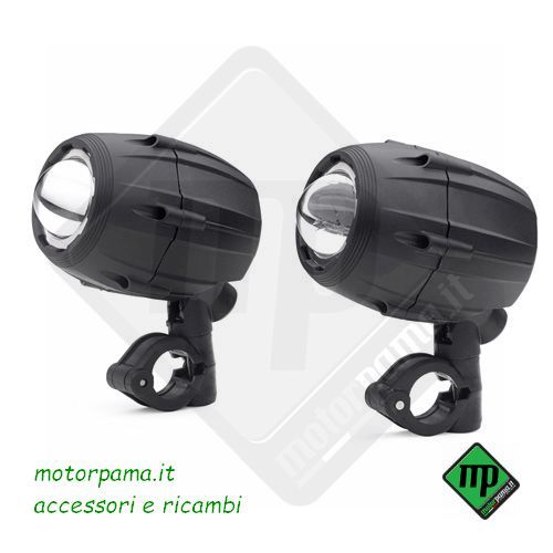 Coppia di proiettori supplementari universali con luci alogene