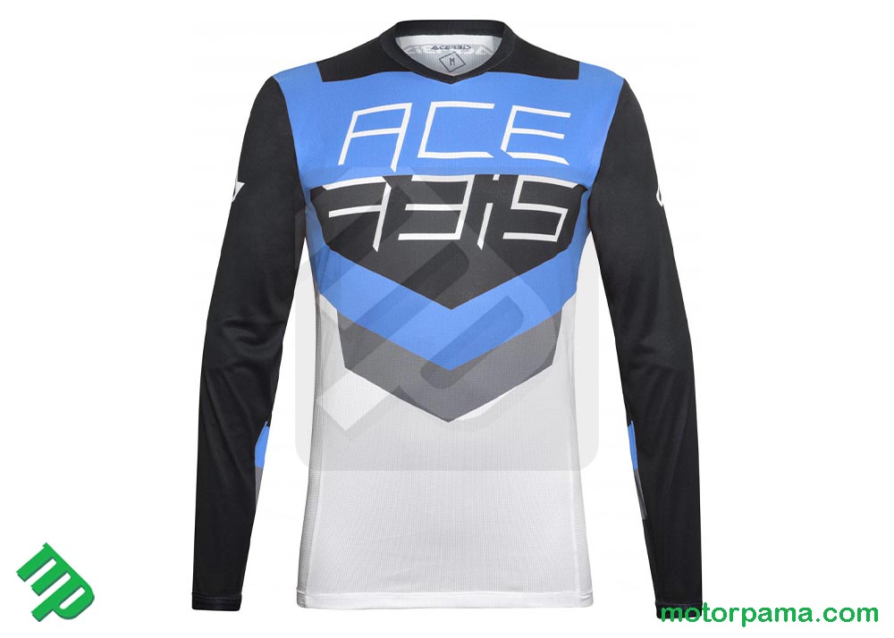 Maglia cross Acerbis MX Track Nero Blu - immagine 2