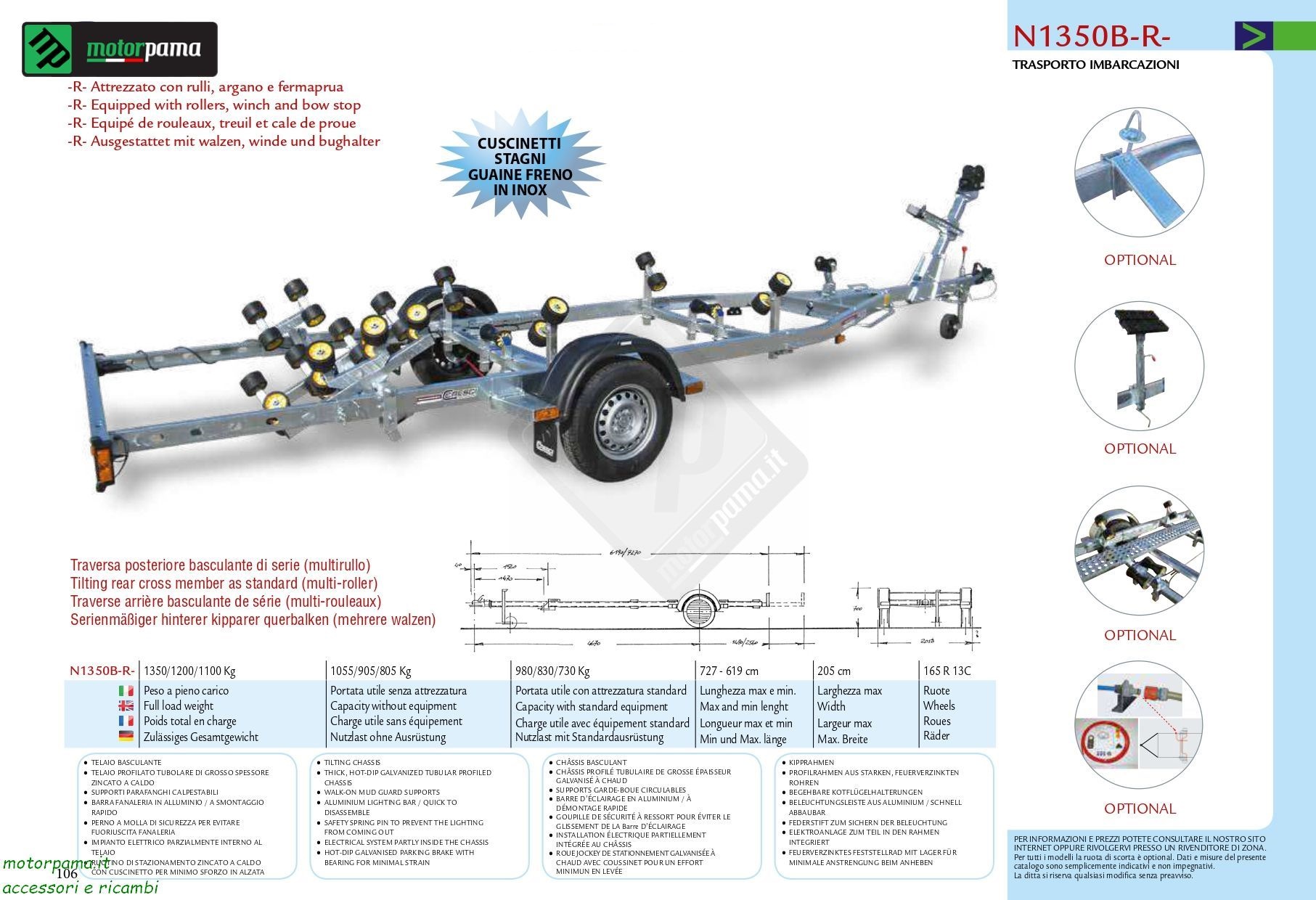 Carrello cresci N1350B-R-