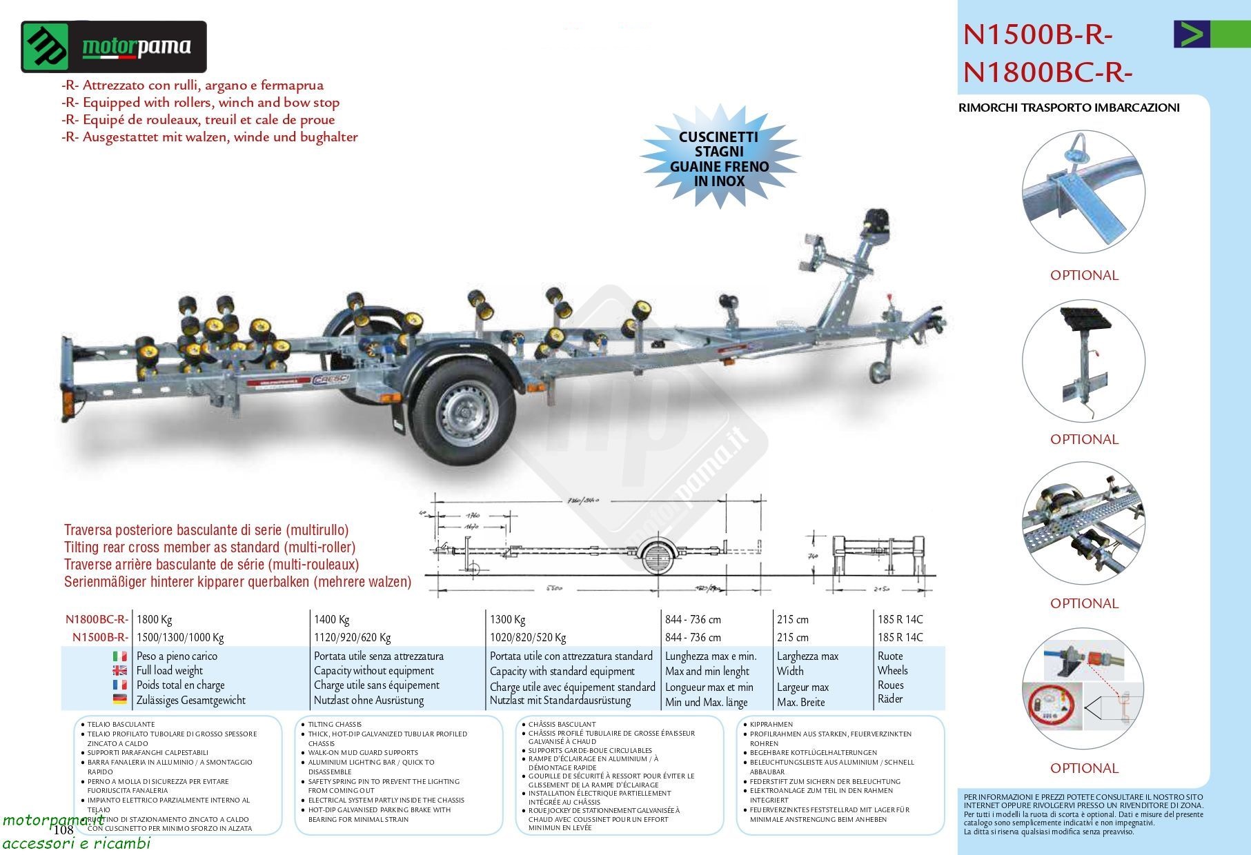 Carrello cresci N1500B-R