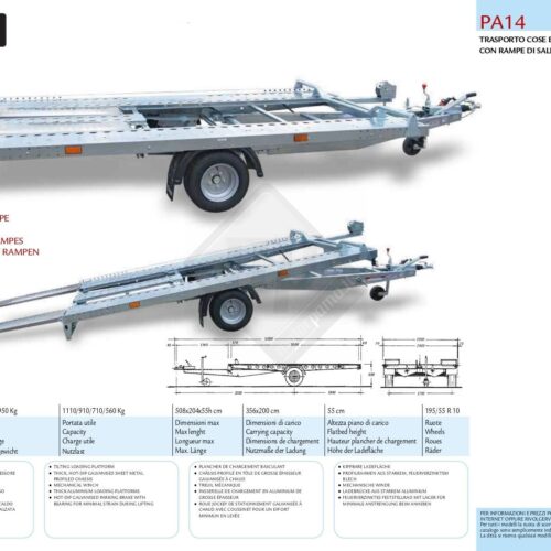 Carrello Cresci rimorchi PA14