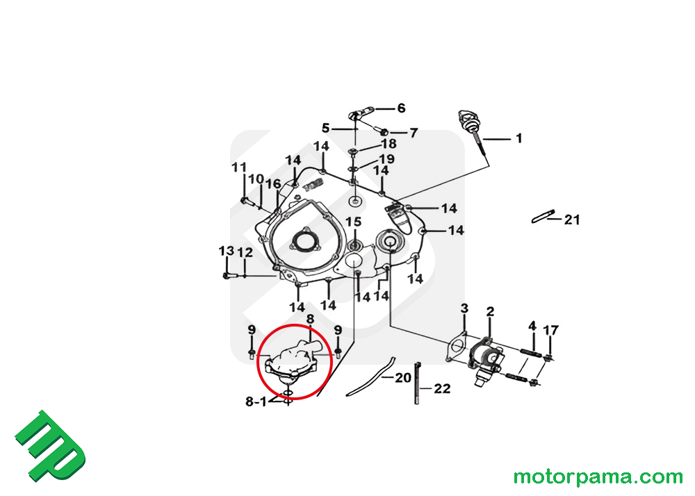 Pompa dell'acqua completa originale TGB BLADE / TARGET - immagine 4