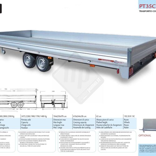 Carrello Cresci rimorchi PT35CL