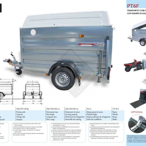 Carrello cresci PT6F - 450 Kg