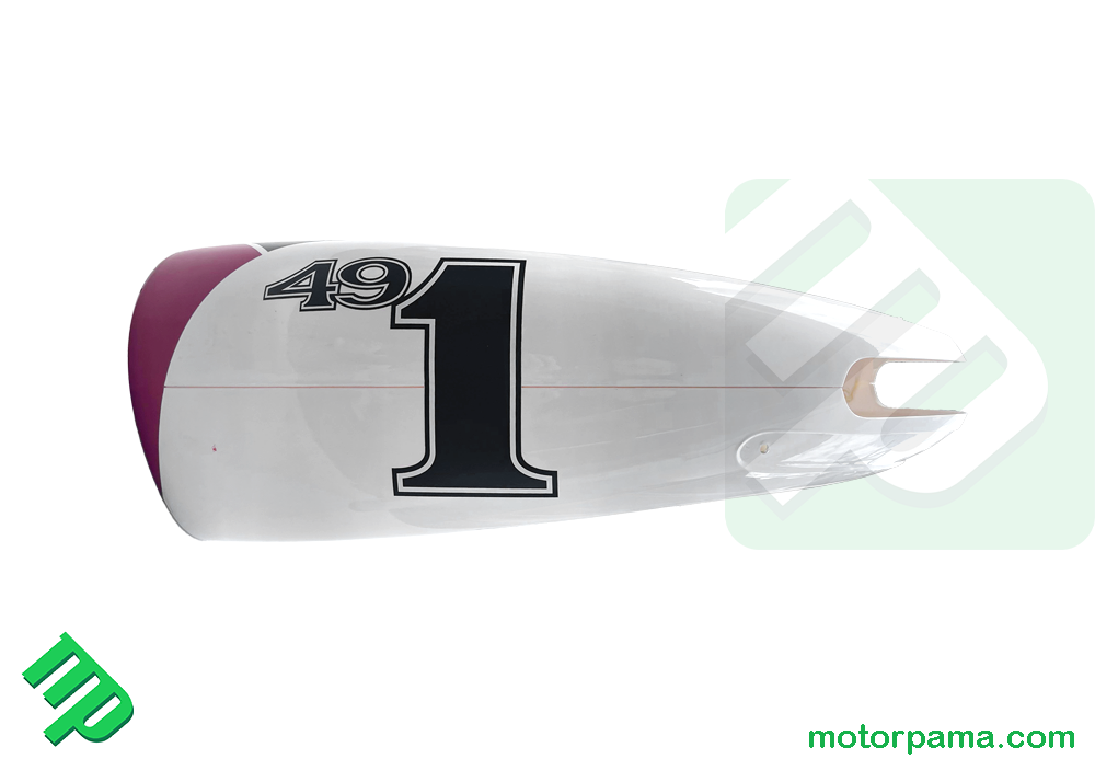 Carena posteriore originale scooter Benelli 491 bianco rosso nero - immagine 2