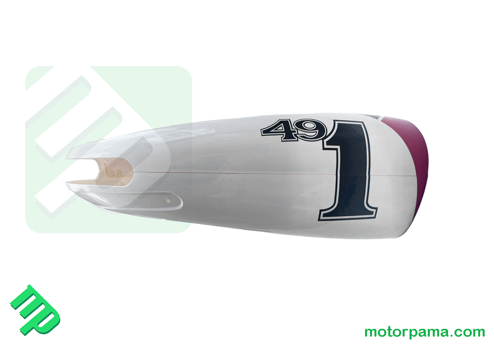 Carena posteriore originale scooter Benelli 491 bianco rosso nero - immagine 3