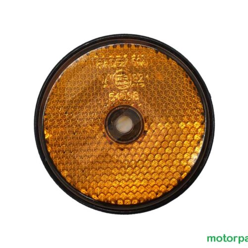 Catarifrangente rotondo arancio per rimorchio