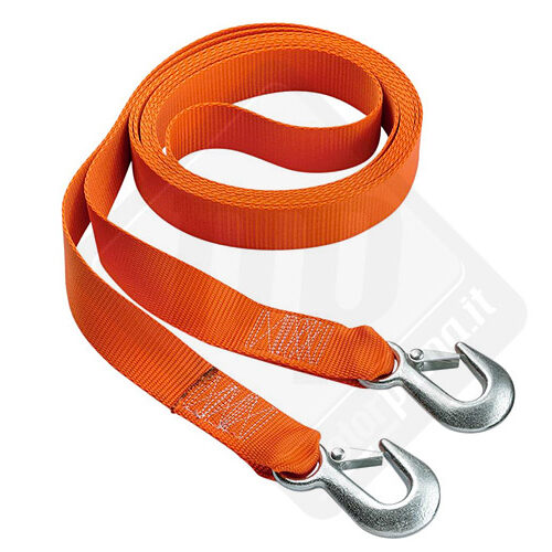 Cinghia HEAVY DUTY gancio traino con ganci in acciaio