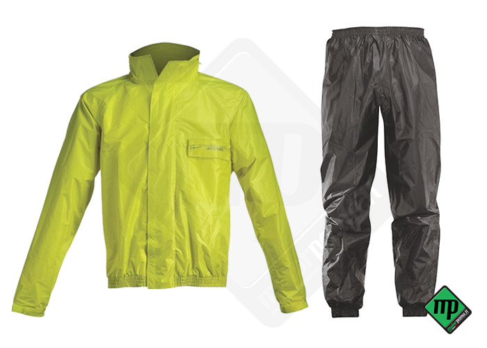 Taglia XXL - Completo antipioggia Acerbis Rain Suit Logo nero/giallo