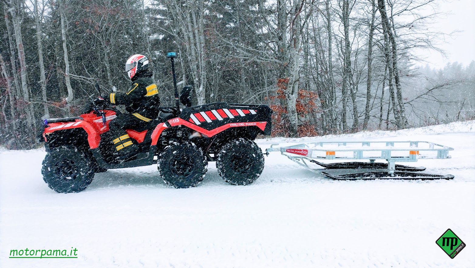QUAD OUTLANDER 6X6 1000 CC DOPPIO POSTO ALLESTITO VIGILI DEL FUOCO - immagine 9