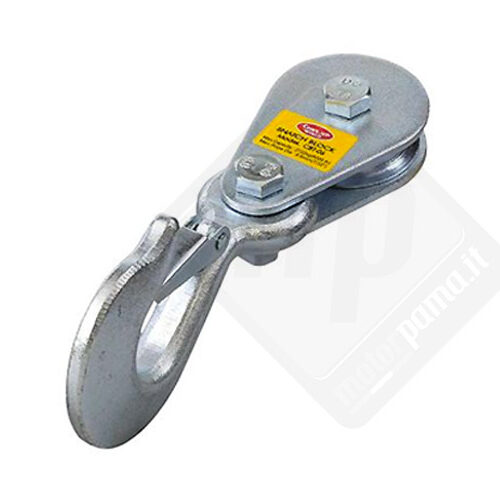 Gancio passacavo per triangolazioni del verricello