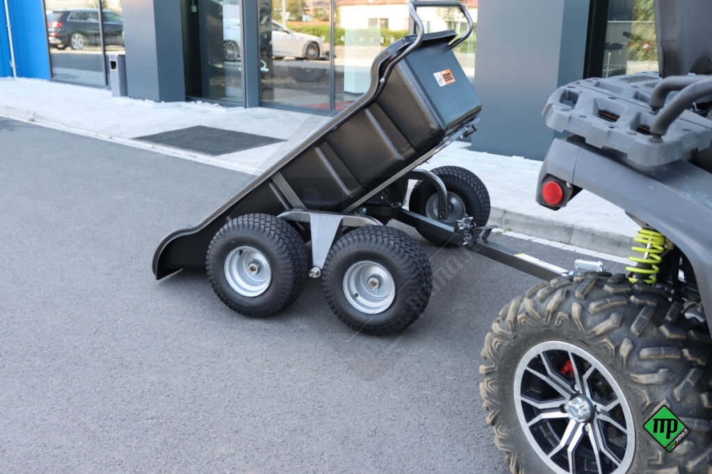Rimorchio per ATV da giardino 680 Nero, 4 ruote - immagine 3