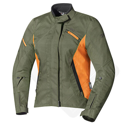 Taglia L - Giacca moto donna Alana Ixs cachi-arancio