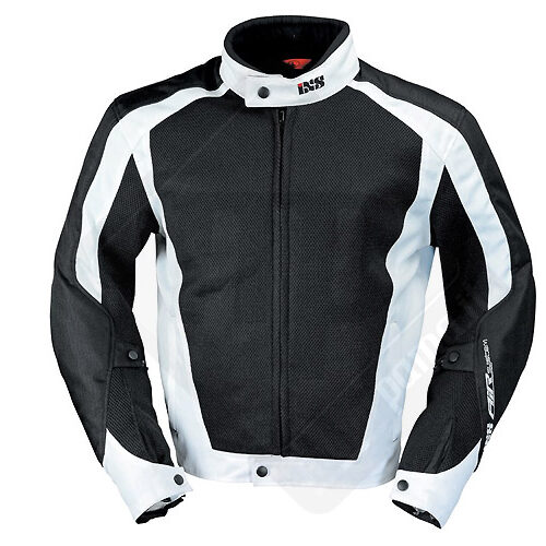 Taglia XXXL - Giacca moto estiva uomo Airmesh Evo II Ixs nero-bianco