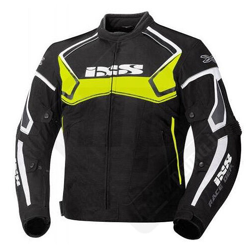 taglia XXL - Giacca moto Ixs Activo nero-giallo-fluo-bianco
