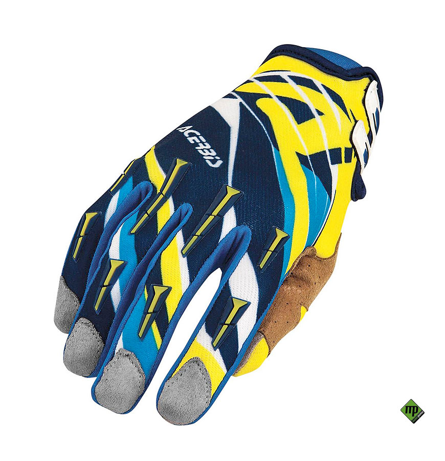 Guanti acerbis MX X2 blu/yellow - taglia S