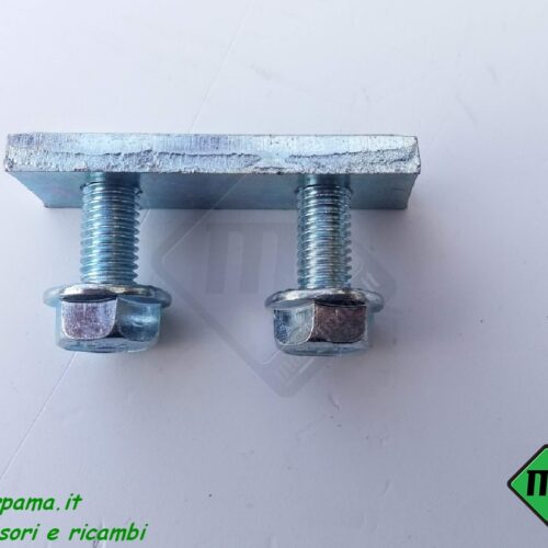 Piastrina riscontro cerniera per rimorchio carrello con sponda in alluminio