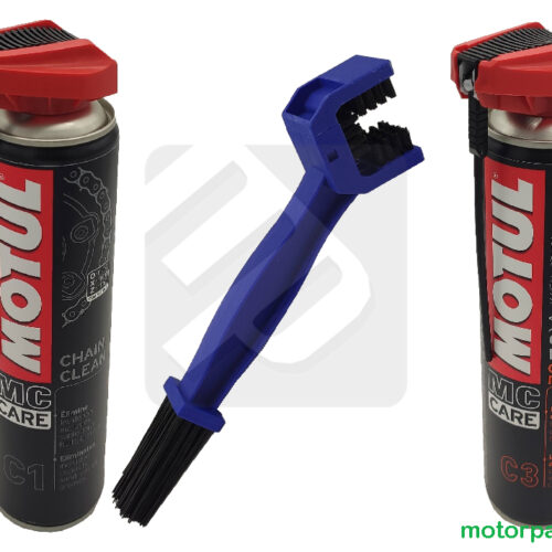 Kit Motul pulitore catena + grasso off road + spazzola QUAD / MOTO / ENDURO / CROSS