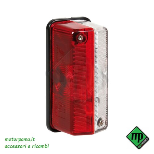 Luce ingombro, 12/24V - Bianco/Rosso