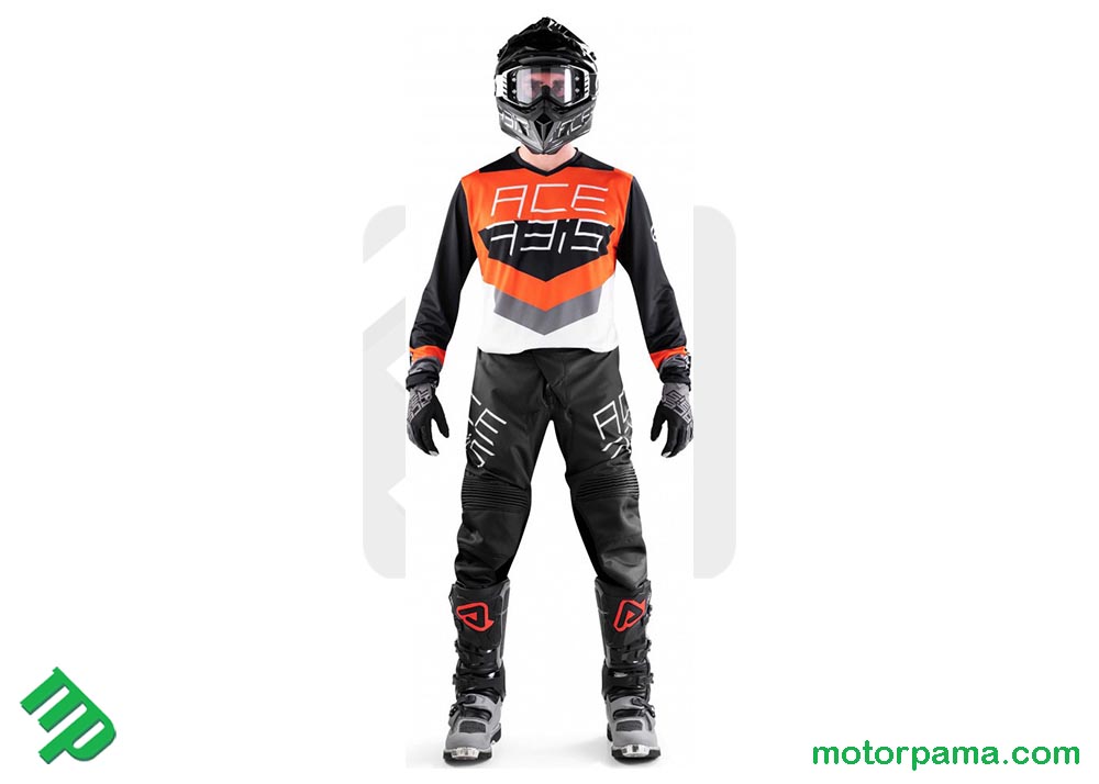 Maglia Acerbis MX Track Nero / Arancio - immagine 4
