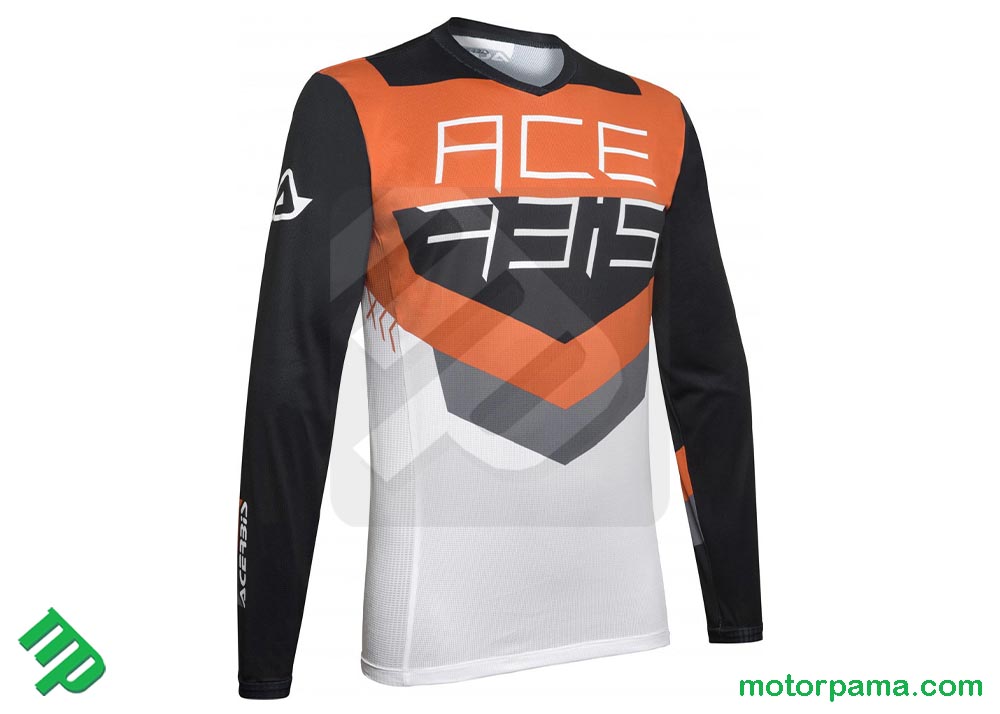 Maglia Acerbis MX Track Nero / Arancio